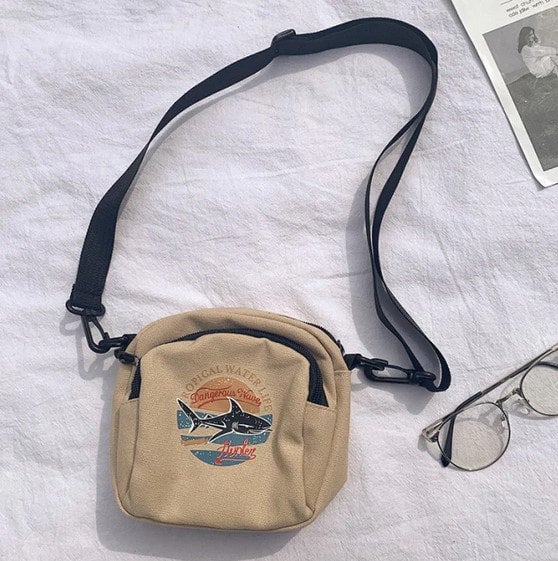 Unisex Mini Tropical Water Life Crossbody Bag Evergreen Elegance